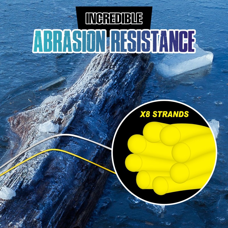 Reaction Tackle Ice Braid – Ice Fishing Braided Line, Tip-Up