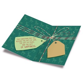 Grandson Christmas Card, Prime Greetings, Made in America, Eco-Friendly, Thick Card Stock with Premium Envelope 5in x 7.75in, Packaged in Protective Mailer