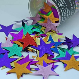 Confetti Star 1 1/4" Multicolors - Half Pound (8 oz) #9528 - Free Ship Q08