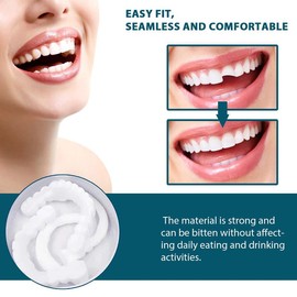 EELHOE Fake Teeth, 2 PCS Veneers Dentures Socket for Women and Men,,Nature and Comfortable Veneers to Regain Confident Smile.Caberi - Specification: 1pcs
