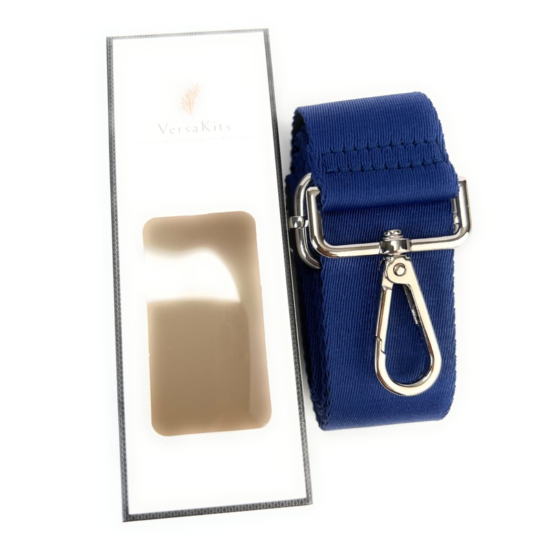 VersaKits Royal Blue Purse Strap with Silver Hardware 1-1/2 Inch