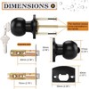 Probrico 3 Pack Keyed Alike Entry Door Knobs with Lock
