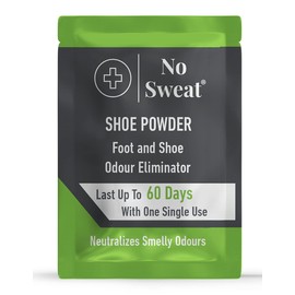No Sweat Foot And Shoe Odour Eliminator - Lasts Up To 60 Days With One Single Use - Suitable Care For Athlete's Foot- Neutralise Bad Odours-1 Box X10 Sachets