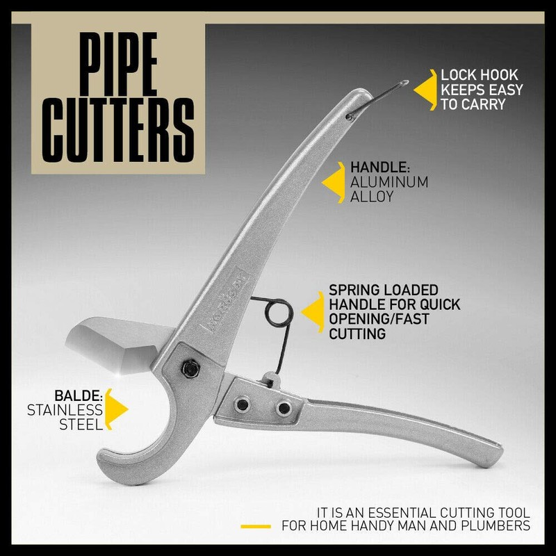 Pipe Cutters Tube Cutting 1/8"-1.35" PEX PVC PPR Tubing Safety