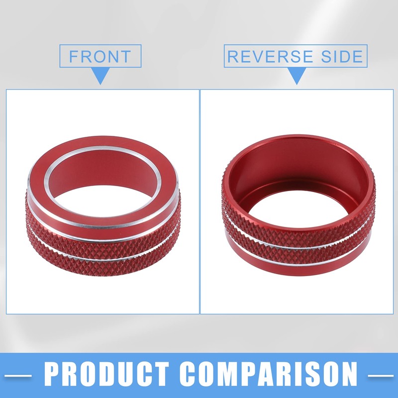 X AUTOHAUX AC Control Switch Knob Cover Ring Trim for