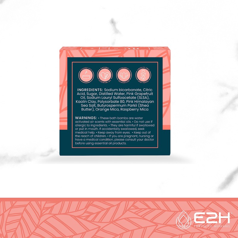 E2H Balance Bath Bomb - Grapefuit Scent