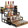 Coffee Syrup Organizer Rack, 4-Tier Syrup Bottle Holder Stand with