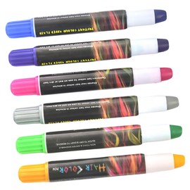 FOMIYES 6pcs Temporary Hair Chalk Hair Crayon for Boys and Girls and Adults Easy Washable Dye Vibrant Colors for Parties and Festivals
