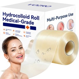 Pimple Patch Roll for Face, Medical Grade Hydrocolloid Roll Acne Adhesive Bandages, Waterproof Tape for Wound Care, DIY Cut-to-Size for Blisters, Burns & Minor Cuts, Ultra Absorbent (2in*12ft)