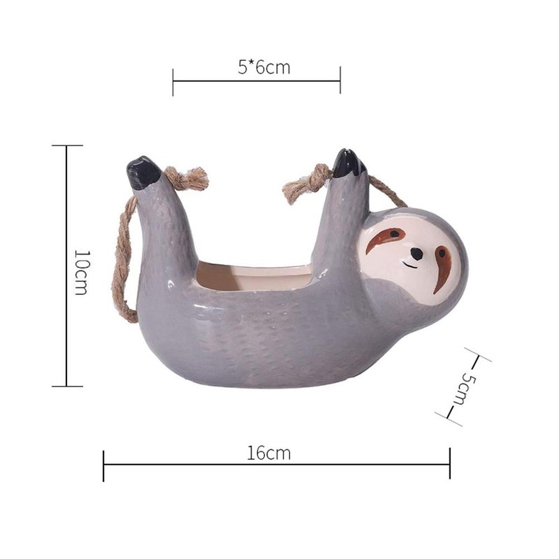 Sloth Hanging Planter Hanging Flowerpot Succulent Pots Animal Plant Planters