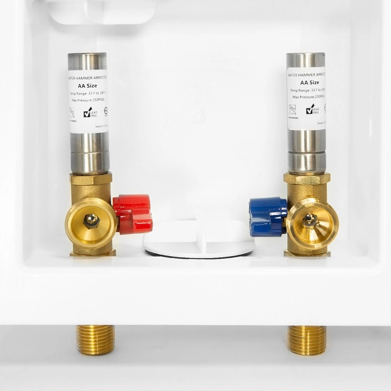 EFIELD Washing Machine Box ,2 Brass Valves ,1/2" MIP Inlet