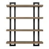 Unbranded Danya B. 4-Tier Floating Bracket Wall Shelf - Walnut