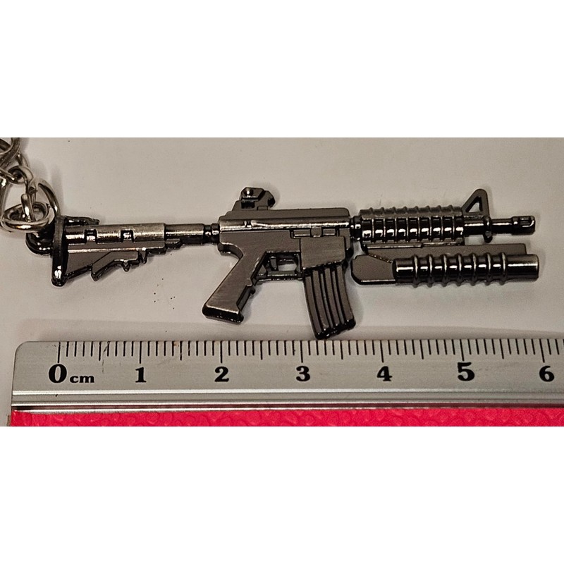 Fat-catz-copy-catz M16 Rifle Gun Metal Model Keyring Keychain Pendant 6cm