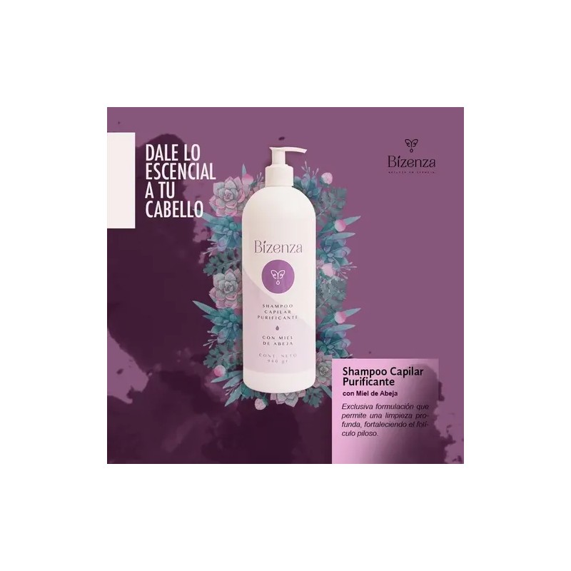 Shampoo Capilar Purificante Con Miel De Abeja 980gr.