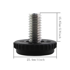 MDXing 8PCS 5/16in-18 Inch Stainless Steel Adjustable Feet Threaded Screw in Slide Level Furniture Accessories
