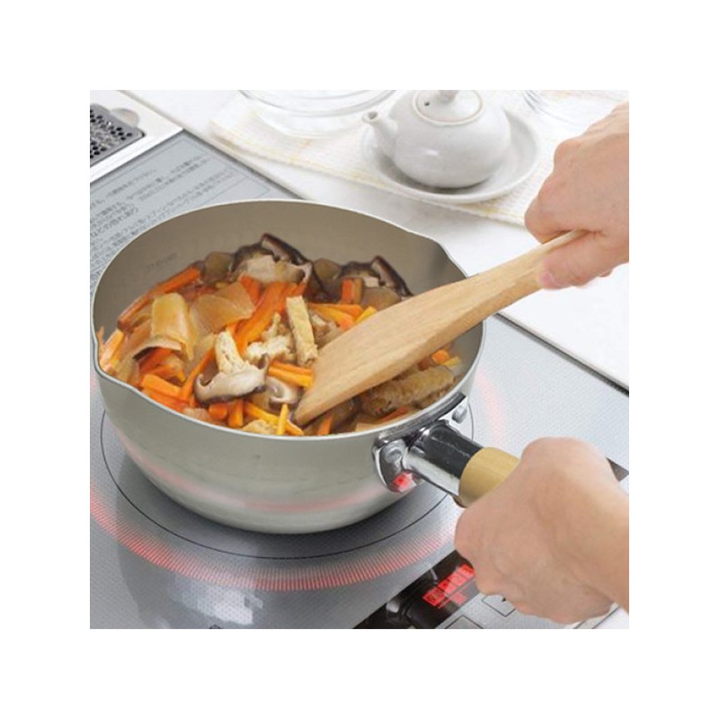 Takehara/Wagokoro IH Yukihira pot/wood handle/single handle, HB-218 (18CM) / 타케하라/와고코로