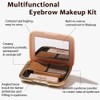Waterproof Light Eyebrow Powder Kit with Brow Brush 2 in1