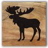 HomeRustique Real Wooden Cabin Decor with Bear, Deer and Moose
