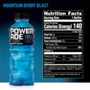 POWERADE, Electrolyte Enhanced Sports Drinks w/ vitamins, Mountain Berry Blast,
