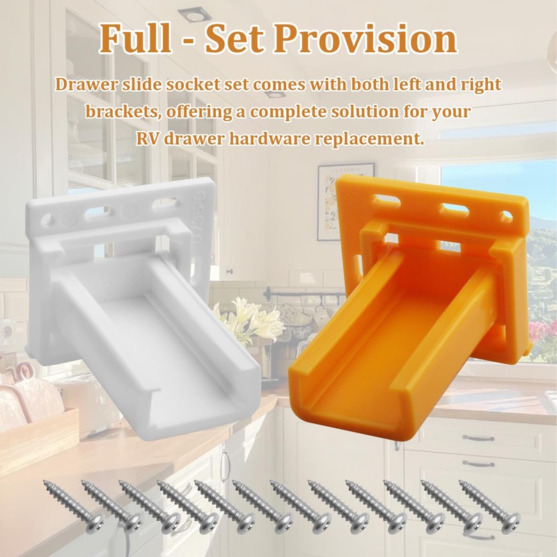 RV Drawer Slides Brackets Replace for RV Designer H307, 3/4”