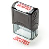 Self Inking Rubber Stamp, Refillable Red Ink Preinstalled - 1.4"