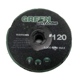 2 - Pack 4" Green Silicon Carbide Grinding Stone - for Shaping Terrazo, Marble, Travertine, Granite - Arbor 5/8" - 11 (Grit 120)