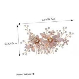 FOMIYES 1pc Graceful Bridal Hair Comb Rhinestones Elegant Hair Ornament for Weddings Dance Parties and Special Occasions Charming Headdress Accessory Handmade Design