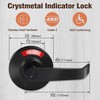 Crystmetal Privacy Indicator Lever Lock, Occupy Door Handle for Bathroom,