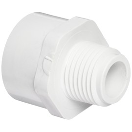 Spears 446 Series PVC Pipe Fitting, Adapter, Schedule 40, 1/2" NPT Male x 3/4" NPT Female