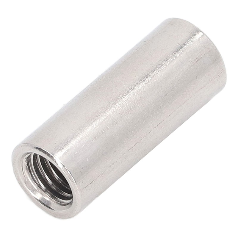 10 Pcs Round Coupling Nut M10x1.5 L35mm Stainless Steel Round