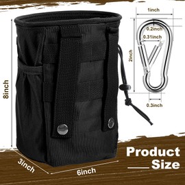 3 Pieces Tactical Colored Dump Pouch Military Belt Pouch Molle Adjustable Attached Hip Holster Bags with 3 Pieces Iron Snap Hook for Men Women Outdoor Sport Traveling Use