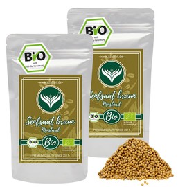 Azafran Organic Mustard Seeds Brown | Mustard Seeds Unground for Cooking | Insert Spice | Black Whole - Mustard Seeds | Asian & Indian Cuisine 500 g