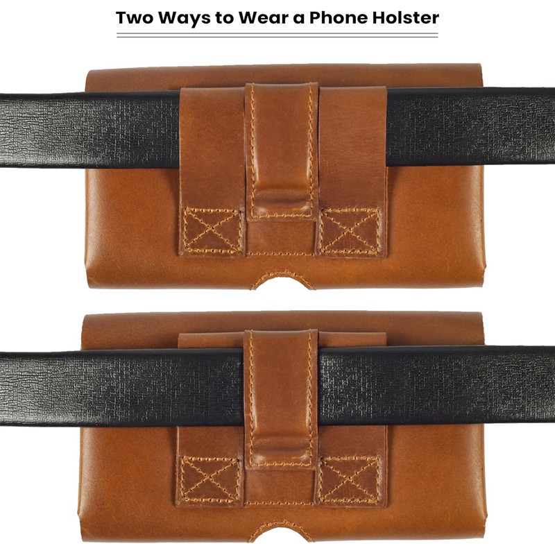 Leather Village Phone Holster Belt Clip Style for Men –