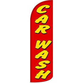 Car Wash Swooper Windless Flag (full sleeve flag)