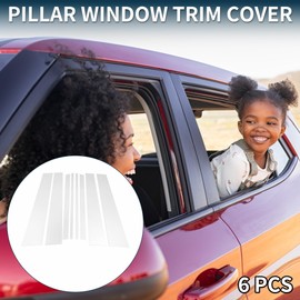 TUCKBOLD Door Pillar Window Trim for Honda Ridgeline 2017-2023 Front Rear Left Right Anti Scratch Sticker Pillar Posts Cover Chrome Silver Tone 8 Pcs