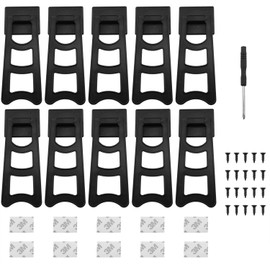 XZW 10PCS Easel Back for Picture Frame Photo Frame Stand Photo Stands with 20 Screws 10 Stickers and screwdrivers for Photo Frames Black