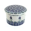 Blue Rose Polish Pottery Blue Daisy French Butter Dish