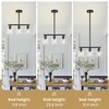 ROCUNSI 3-Light Kitchen Island Lighting, Black Pendant Light Fixture, Farmhouse