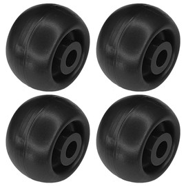 cyclingcolors 4 x Plastic Castors 40 mm Black Castor Guide Roller Furniture Bed Sliding Door Drawer Cabinet