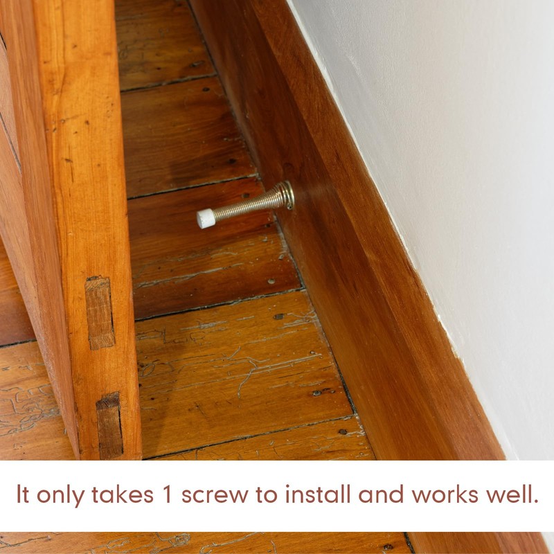 Newwiee 100 Pack Spring Door Stopper Bulk with Rubber Bumper