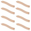 ORBRIUM Premium Wooden Train Ascending Tracks, Pack of 8 Wooden
