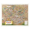 Glacier National Park Illustrated Map Poster – Montana Rockies, Mountains,