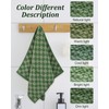 Jacquotha Soft Hand Towels 4 Pack, Green Checkered Face Towel