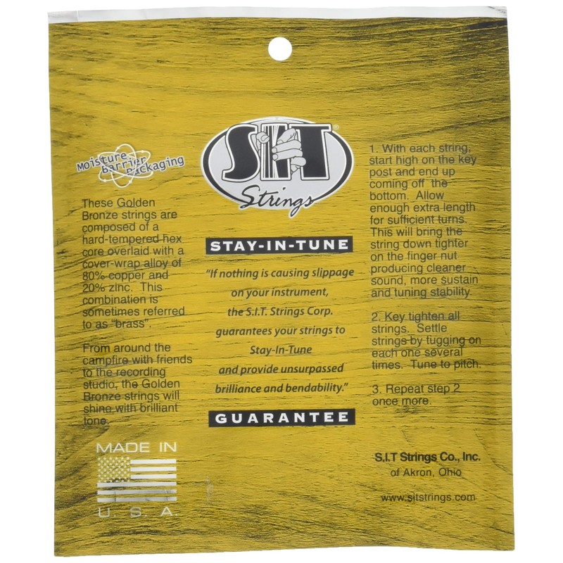 S.I.T. String GB1048 Extra Light 80/20 Bronze Acoustic Guitar String