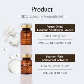 GD11- Tratamiento de exosomas celulares Premium Rx | Set de cuidado de la piel estético para el hogar Premium para suero regenerador de la piel