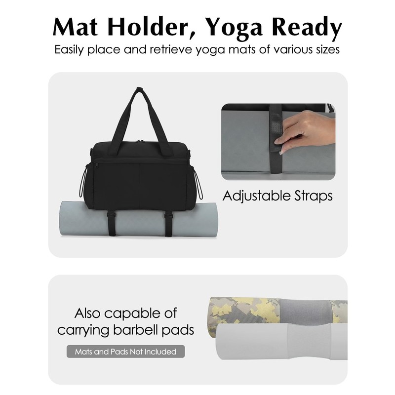 Small Gym Bag, Mini Gym Bag with Yoga Mat Holder