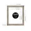 12x10 Silver Ornate Photo Frame With White Mat For 9x6