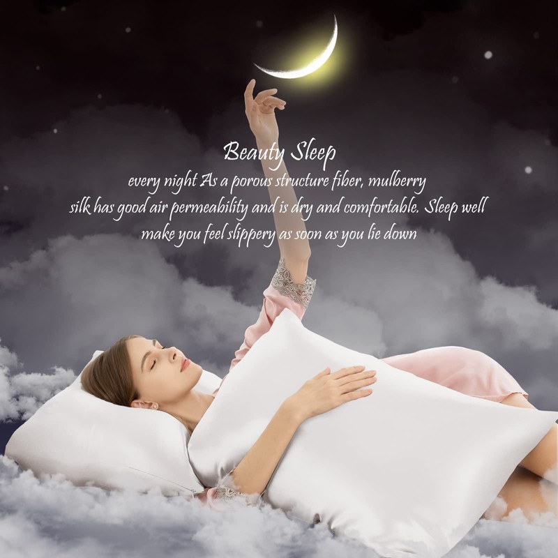 Silk Pillowcase for Hair and Skin Mulberry Silk Pillowcase Soft