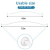 Adjustable White Curved Shower Curtain Rod, 42-72 Inches Shower Curtain