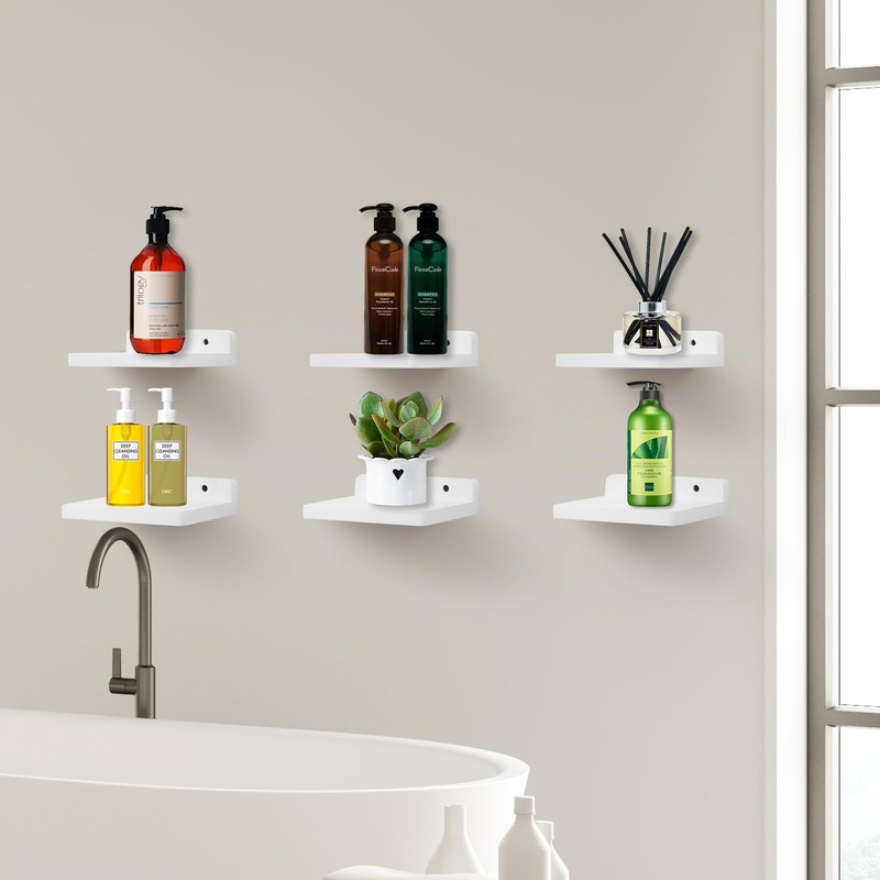 NIUBEST Small Floating Shelf, 5x6 Inch, Display Bars for Wall,